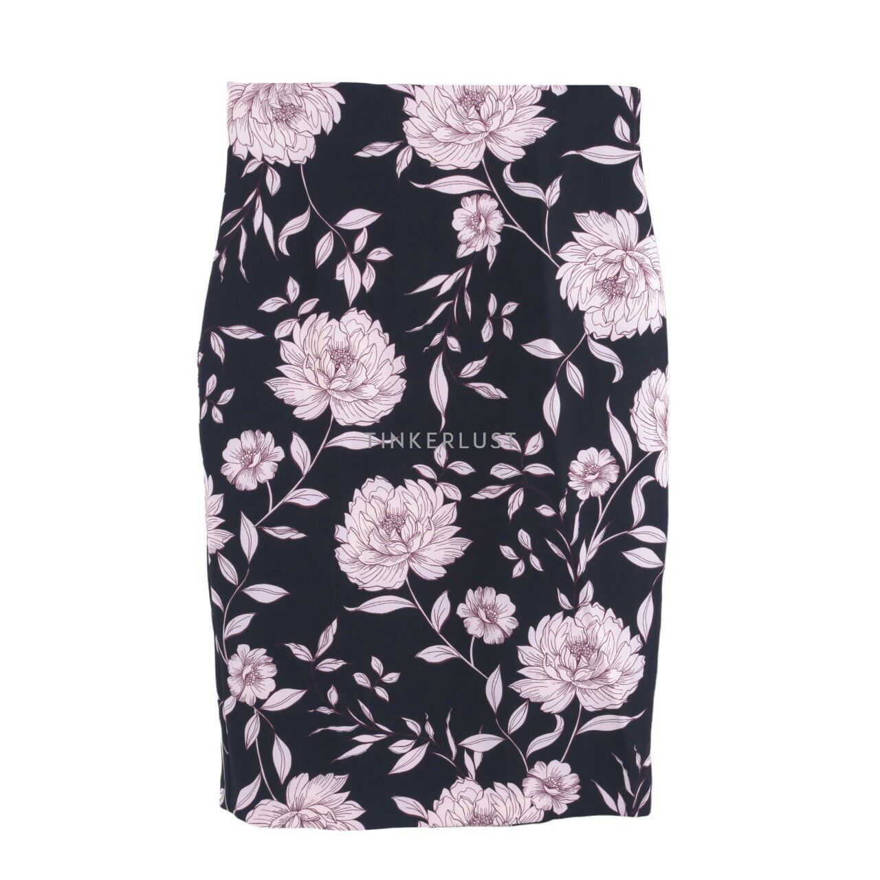 pakaian bawahan rok rok midi Dorothy Perkins Black Floral Midi